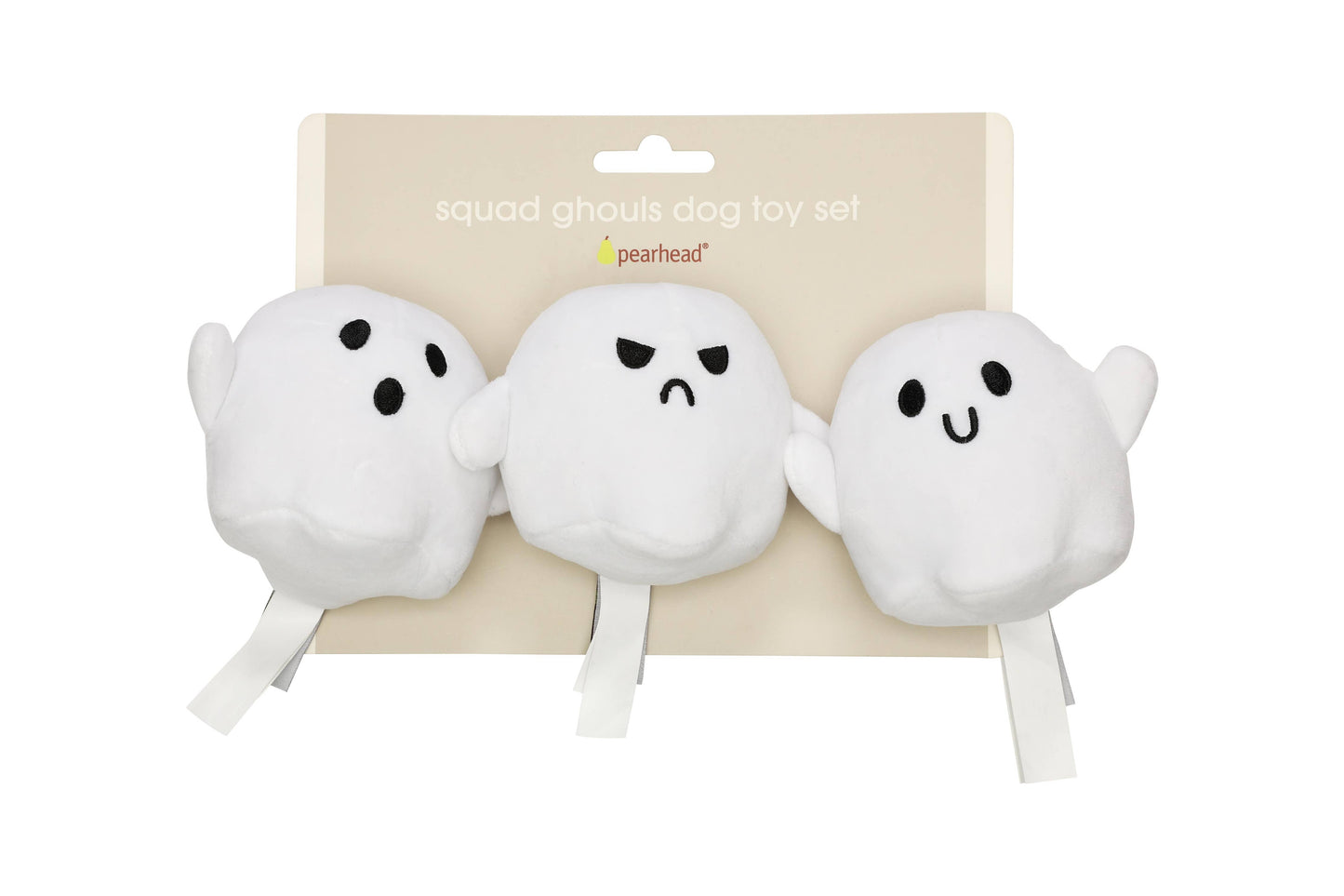 Halloween Ghosts Dog Toys, Set of 3