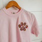 Embroidered Floral Paw T-Shirt