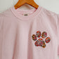Embroidered Floral Paw T-Shirt