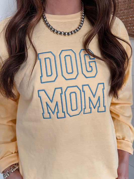 Embroidered Dog Mom Sweatshirt