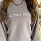 Coffee & Dogs Embroidered Sweatshirt