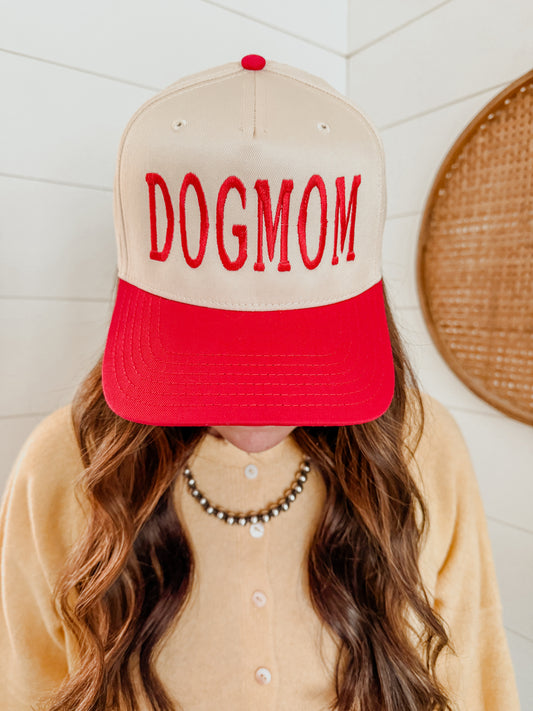 DOG MOM Embroidered Trucker Hat