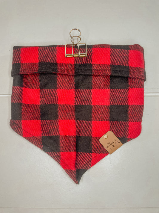 Red + Black Buffalo Check Bandana