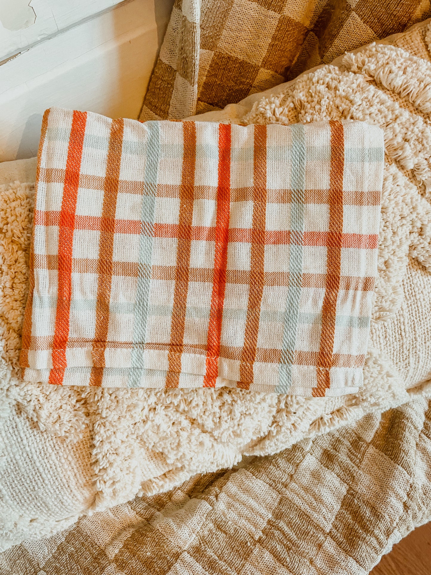 Pastel Gingham Dish Towel