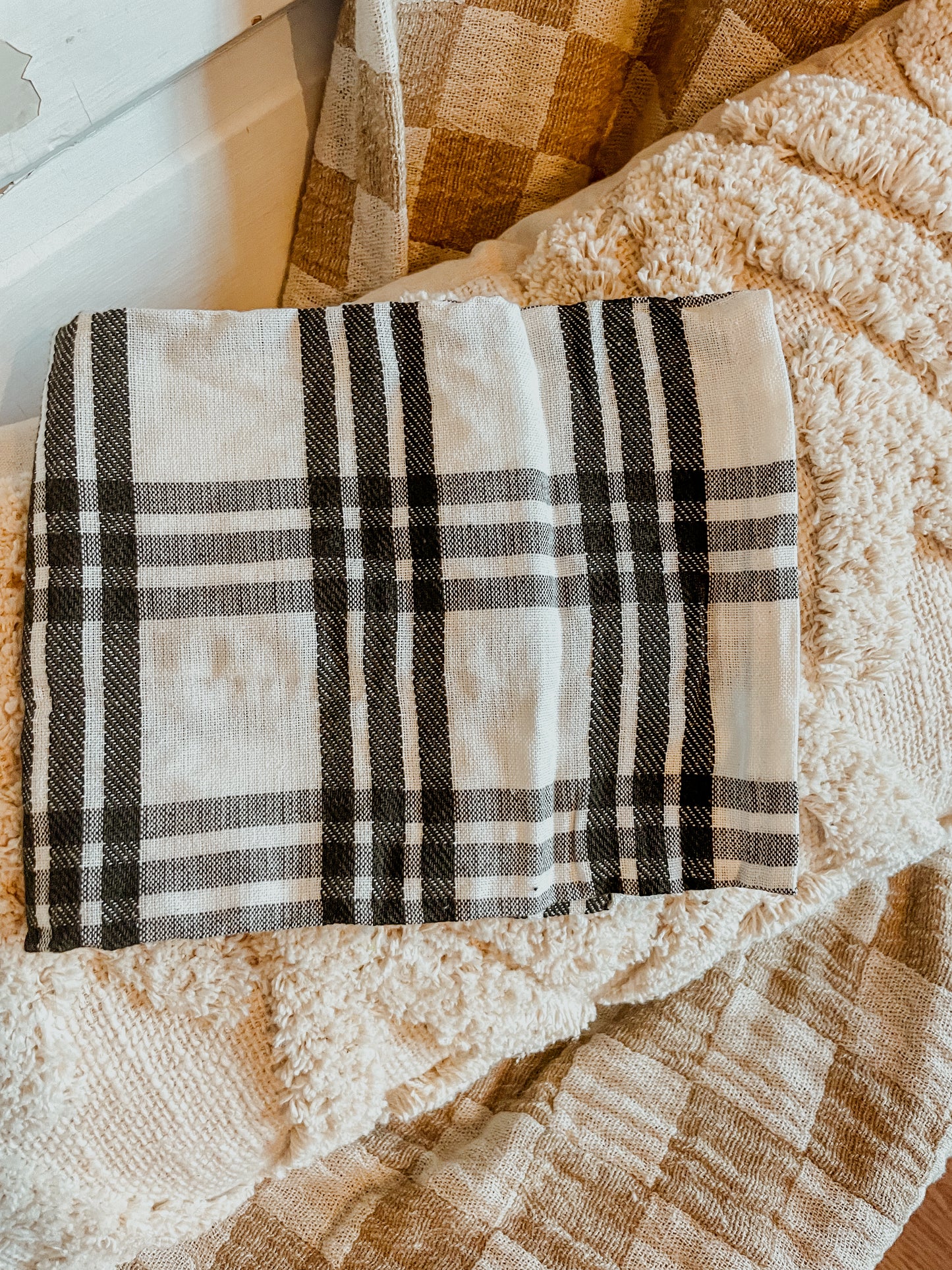 Black + White Gingham Dish Towel