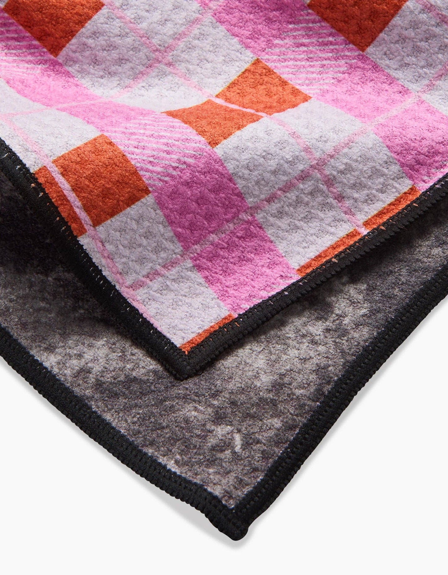 Red Pink Plaid Paw Towel