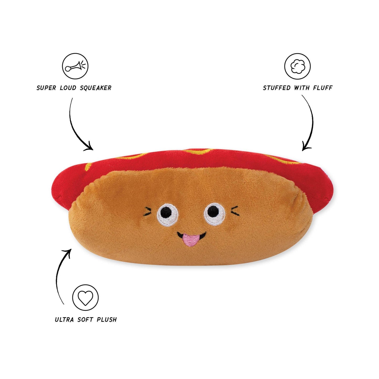 Hot Dog Plush Dog Toy