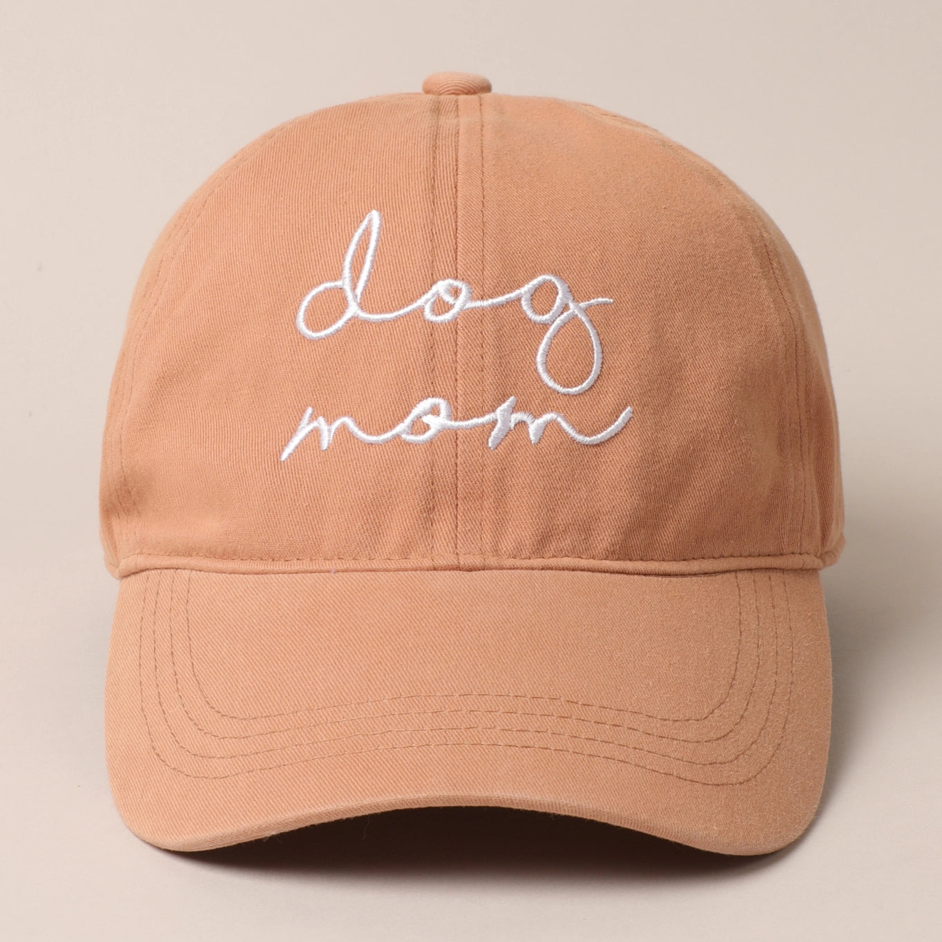 Dog Mom Embroidered Baseball Cap - 2 Colors