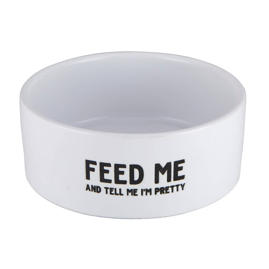 Ceramic Pet Bowl - Feed Me