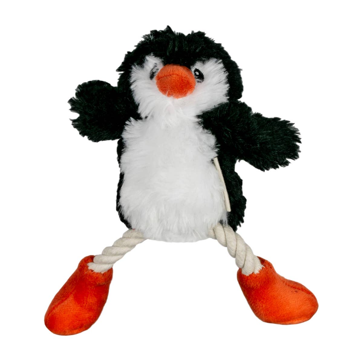 Penguin Pull-Through Rope Tug Dog Toy - 10"