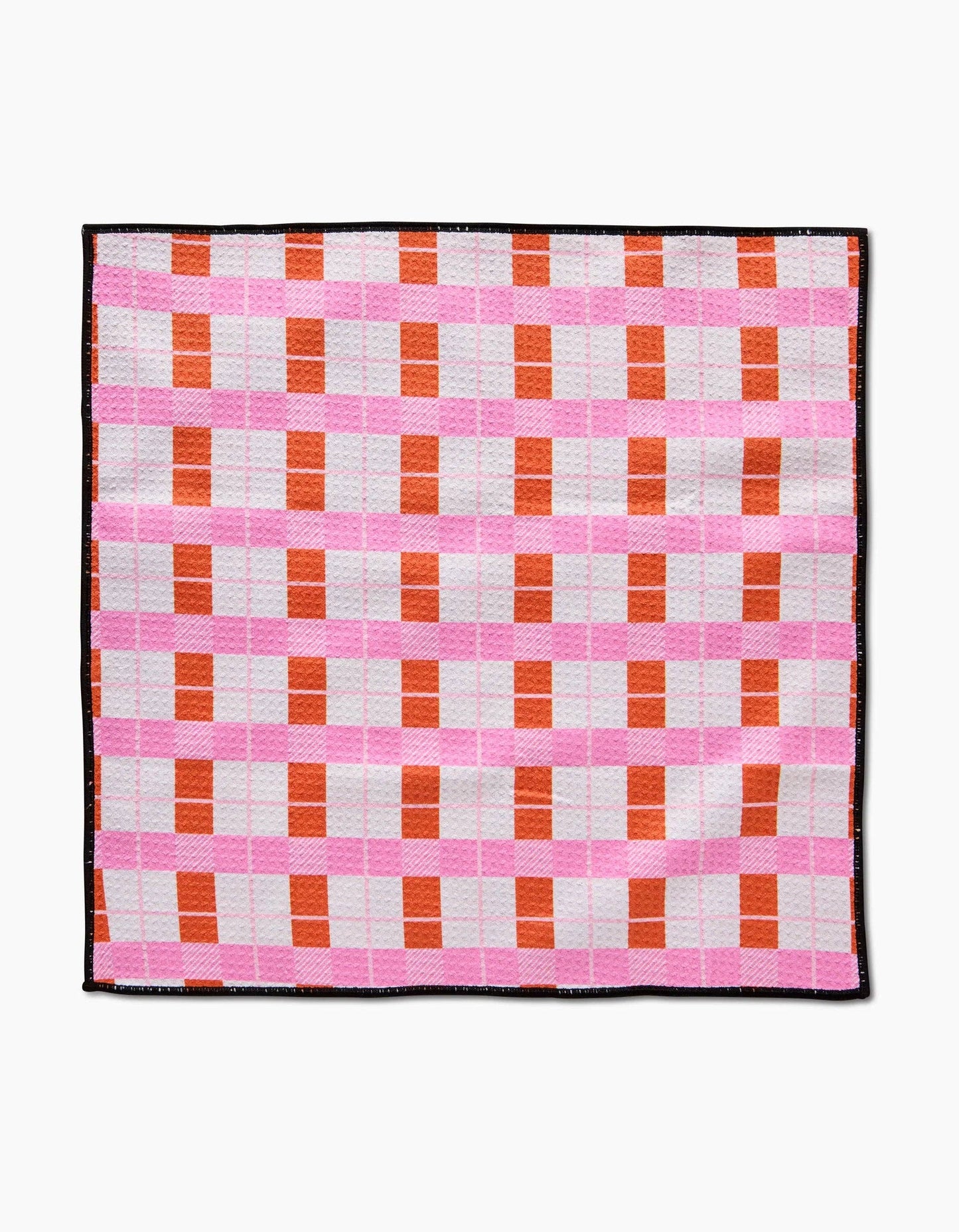 Red Pink Plaid Paw Towel