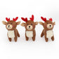 Holiday Miniz 3-Pack Reindeer - Dog Toy