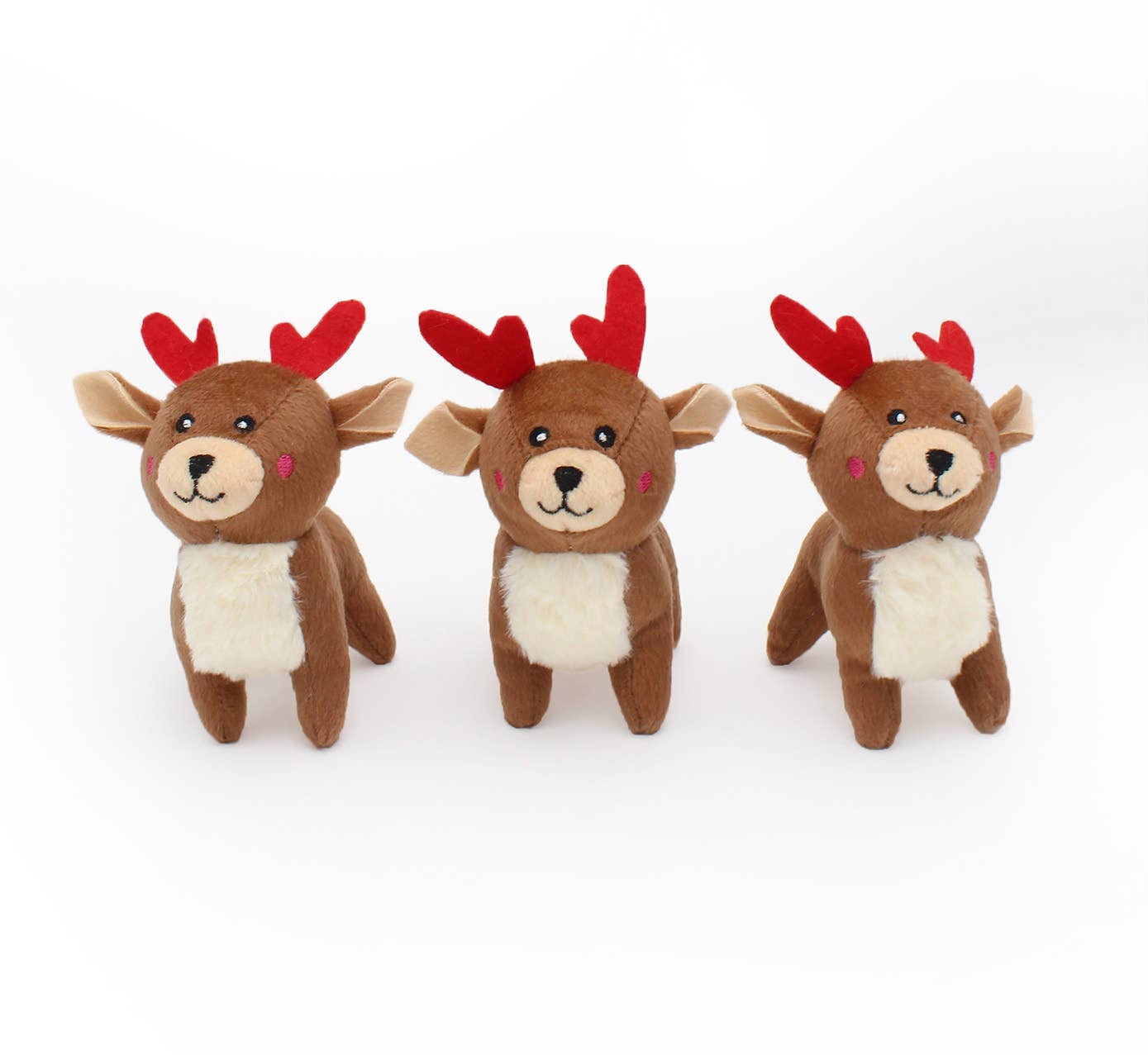 Holiday Miniz 3-Pack Reindeer - Dog Toy