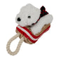 Polar Bear Sled Squeaker Tug Dog Toy - 12"