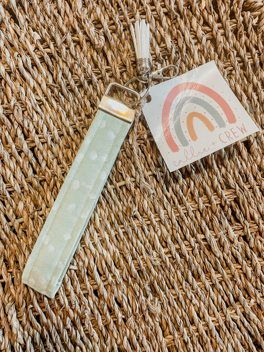 Green Dot Key Fob Wristlet