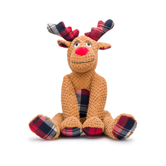 Christmas Floppy Reindeer Plush Dog Toy