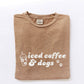 Iced Coffee and Dogs Mineral Washed Graphic Top